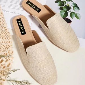 Nude Square Mules